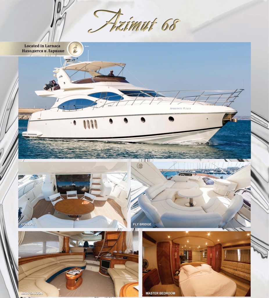 Yacht Azimut 68 for hire in Cyprus